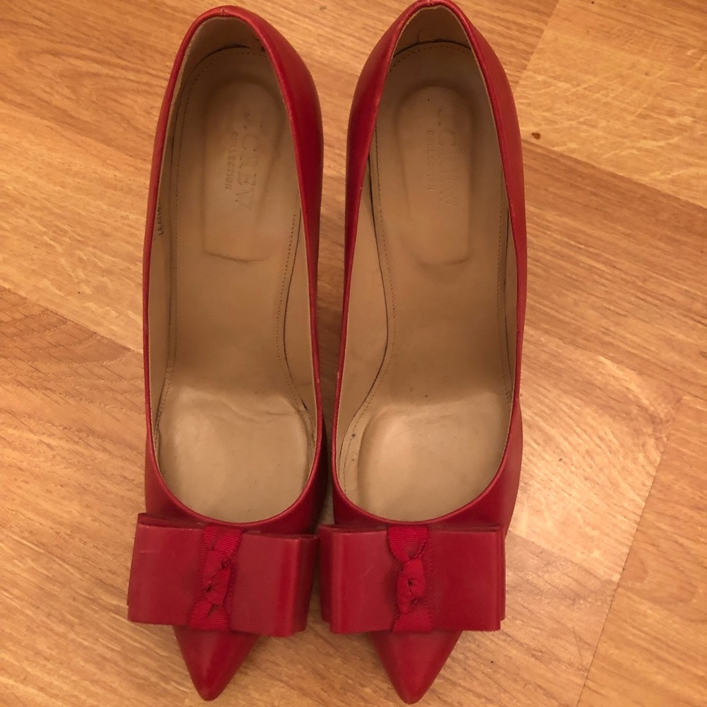 J. Crew Viv Bow Leather Pumps size 11